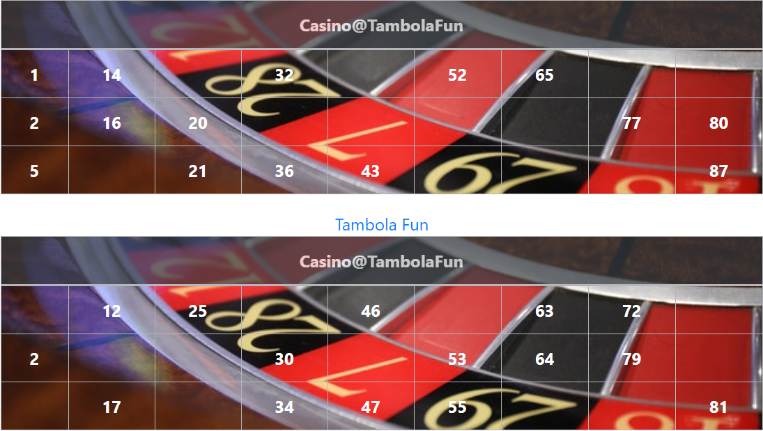 black casino tambola tickets
