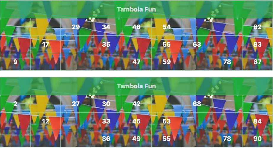 festival green tambola tickets