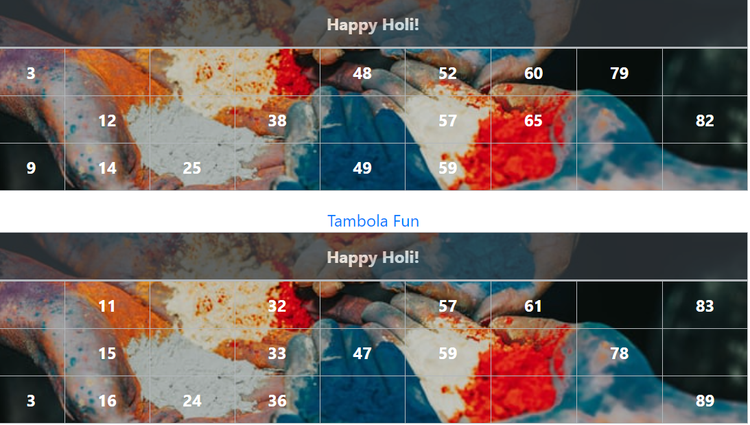 black holi tambola tickets