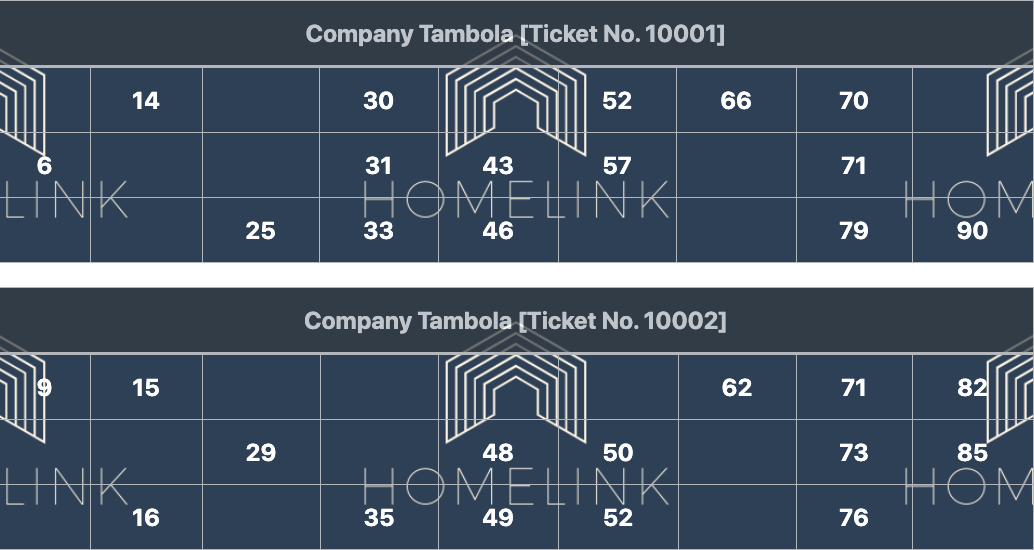company logo tambola tickets