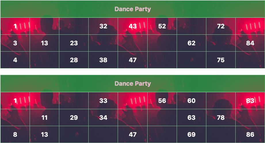 green dance party tambola tickets