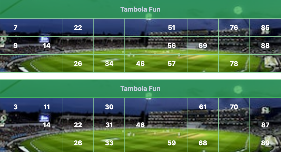 green cricket stadium tambola tickets