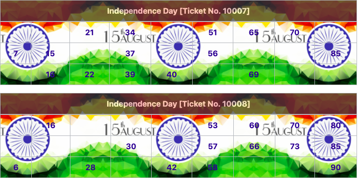 independence day tambola tickets